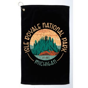 Isle Royale Michigan National Park Moose Sillhouete Platinum Collection Golf Towel