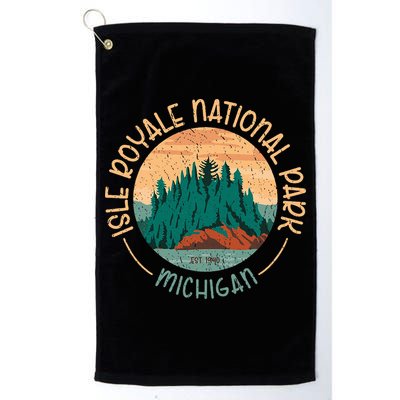 Isle Royale Michigan National Park Moose Sillhouete Golf Towel