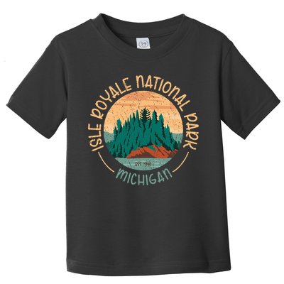 Isle Royale Michigan National Park Moose Sillhouete Toddler T-Shirt