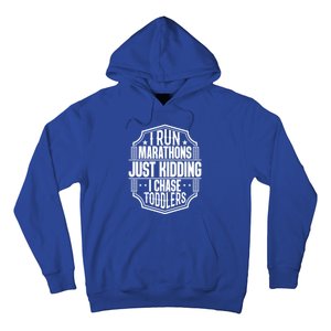 I Run Marathons Just Ding Chase Funny Mom Gift Hoodie