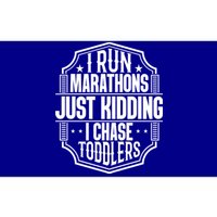 I Run Marathons Just Ding Chase Funny Mom Gift Bumper Sticker