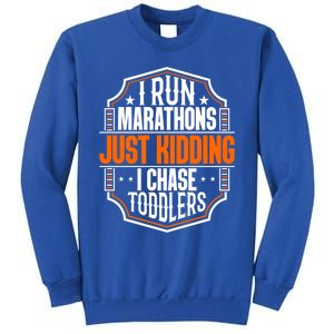 I Run Marathons Just Ding Chase Funny Mom Gift Sweatshirt