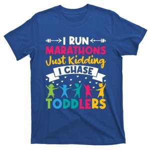 I Run Marathons Just Ding Chase Teacher Mom Gift T-Shirt