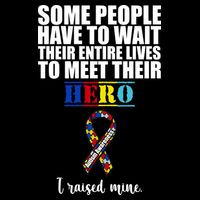 I Raised My Hero Autism Awareness Quote Flexfit Unipanel Trucker Cap