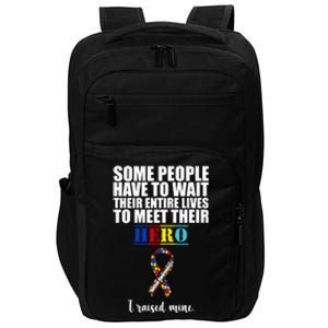 I Raised My Hero Autism Awareness Quote Impact Tech Backpack