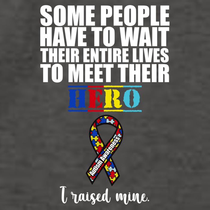 I Raised My Hero Autism Awareness Quote Vector Backpack
