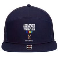 I Raised My Hero Autism Awareness Quote 7 Panel Mesh Trucker Snapback Hat