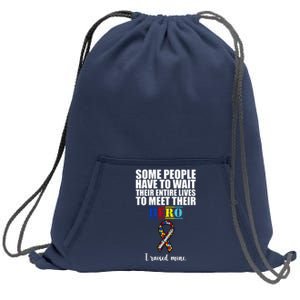 I Raised My Hero Autism Awareness Quote Sweatshirt Cinch Pack Bag