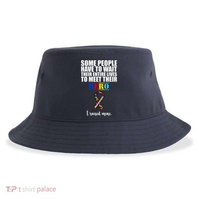 I Raised My Hero Autism Awareness Quote Sustainable Bucket Hat