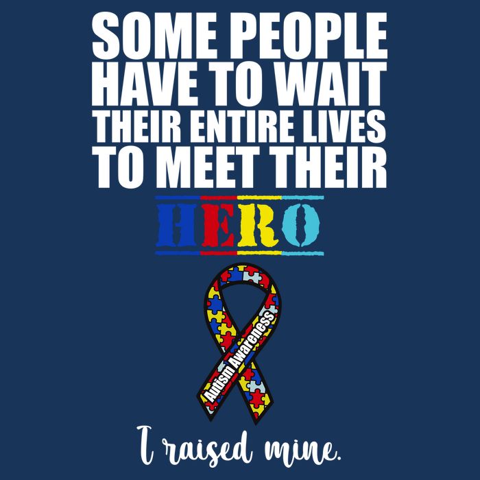 I Raised My Hero Autism Awareness Quote Drawstring Bag