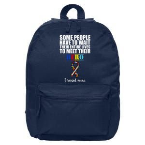 I Raised My Hero Autism Awareness Quote 16 in Basic Backpack