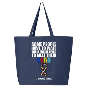 I Raised My Hero Autism Awareness Quote 25L Jumbo Tote