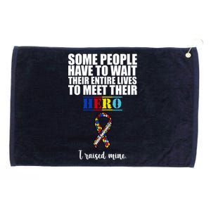 I Raised My Hero Autism Awareness Quote Grommeted Golf Towel