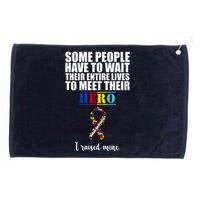 I Raised My Hero Autism Awareness Quote Grommeted Golf Towel