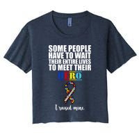 I Raised My Hero Autism Awareness Quote Women's Crop Top Tee