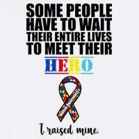 I Raised My Hero Autism Awareness Quote Garment-Dyed Sweatshirt