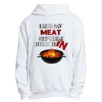 I Rub My Meat Before I Stick It In Design Summer BBQ Urban Pullover Hoodie