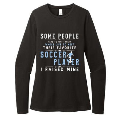 I Raised My Favorite Soccer Player Gift Proud Dad And Mom Gift Cool Gift Womens CVC Long Sleeve Shirt