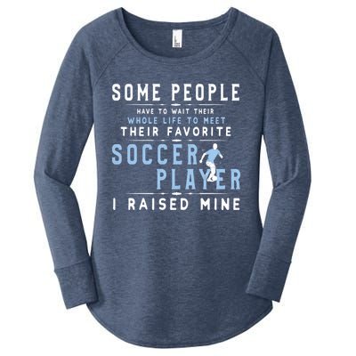 I Raised My Favorite Soccer Player Gift Proud Dad And Mom Gift Cool Gift Women's Perfect Tri Tunic Long Sleeve Shirt