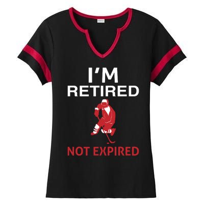 I'm Retired Not Expired Ladies Halftime Notch Neck Tee