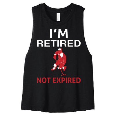 I'm Retired Not Expired Women's Racerback Cropped Tank