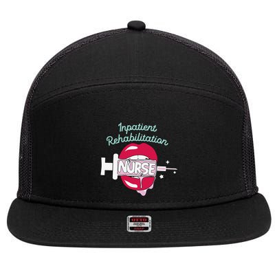Inpatient Rehabilitation Nurse Rn Rehab Nursing Hot Lips 7 Panel Mesh Trucker Snapback Hat