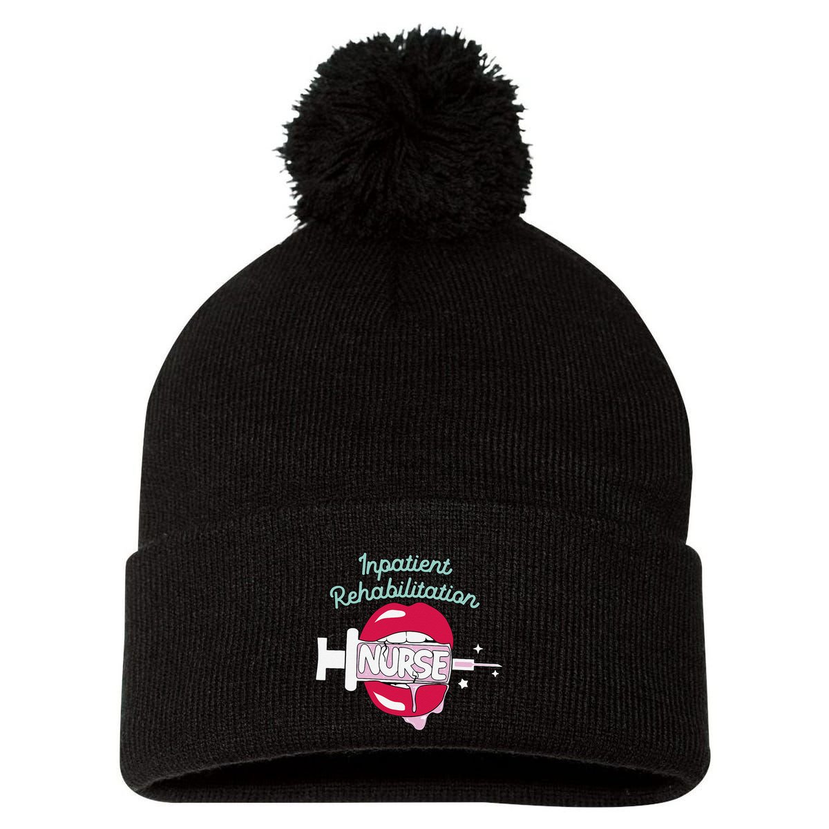 Inpatient Rehabilitation Nurse Rn Rehab Nursing Hot Lips Pom Pom 12in Knit Beanie