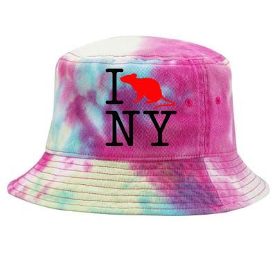 I Rat NY I Love Rats New York Funny Tie-Dyed Bucket Hat