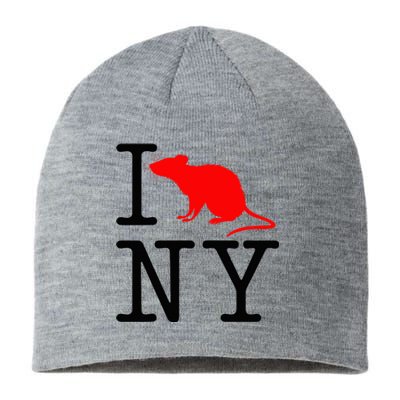 I Rat NY I Love Rats New York Funny Sustainable Beanie