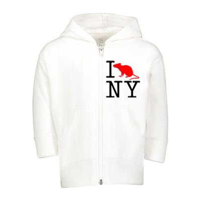 I Rat NY I Love Rats New York Funny Toddler Zip Fleece Hoodie