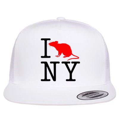 I Rat NY I Love Rats New York Funny Flat Bill Trucker Hat