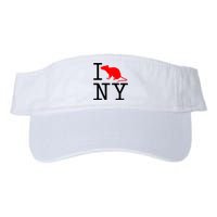 I Rat NY I Love Rats New York Funny Valucap Bio-Washed Visor