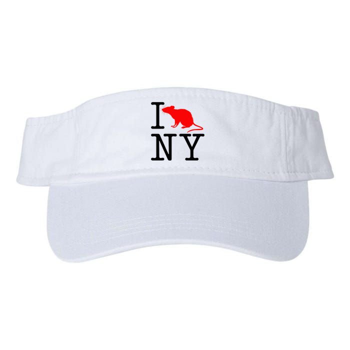 I Rat NY I Love Rats New York Funny Valucap Bio-Washed Visor