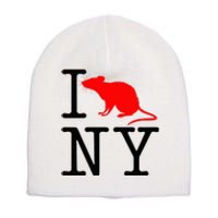 I Rat NY I Love Rats New York Funny Short Acrylic Beanie