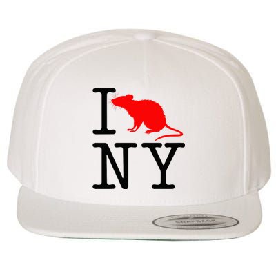 I Rat NY I Love Rats New York Funny Wool Snapback Cap