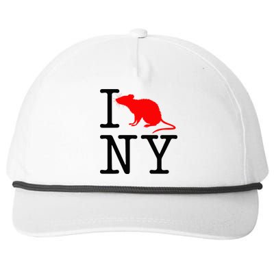 I Rat NY I Love Rats New York Funny Snapback Five-Panel Rope Hat