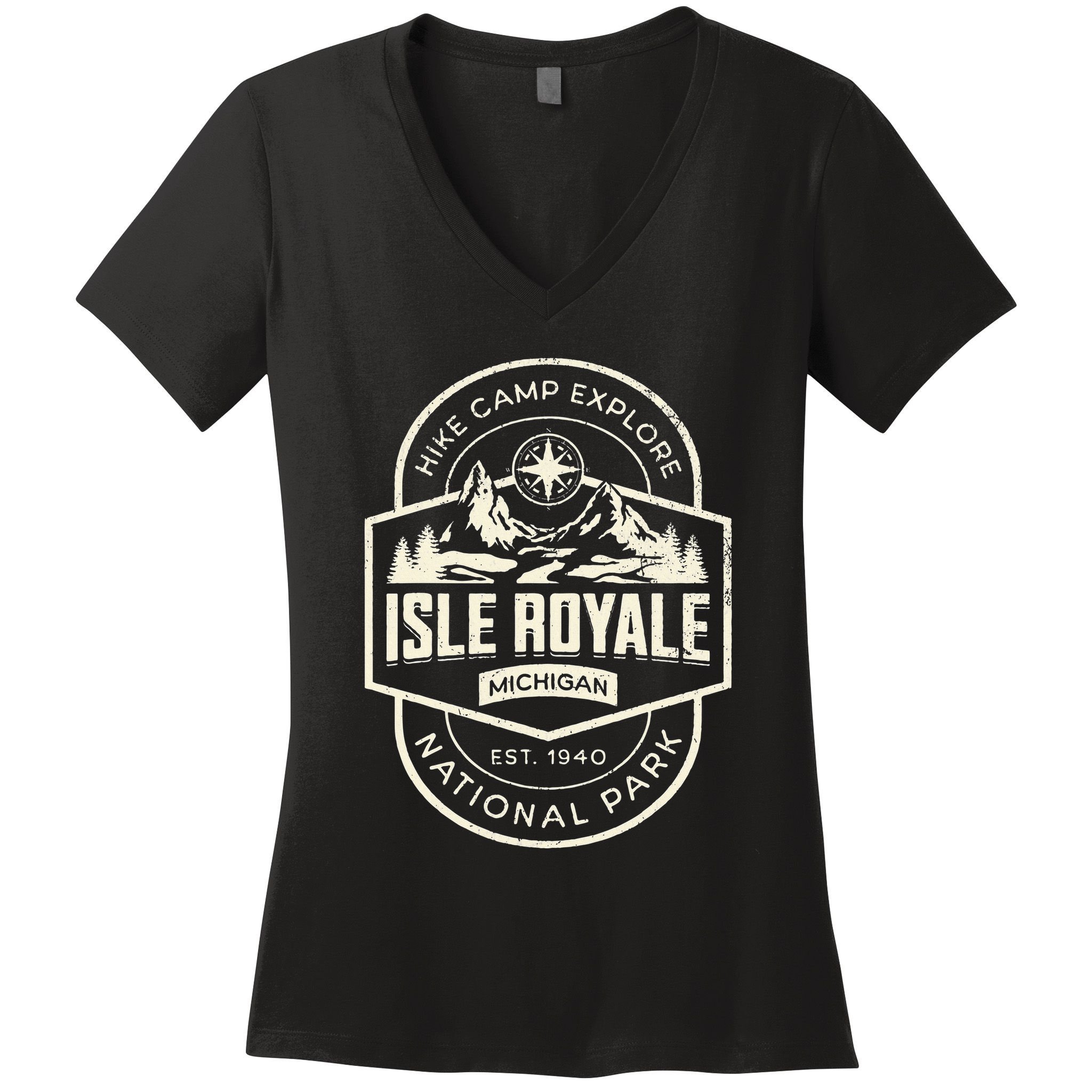 Isle Royale National Park Women's V-Neck T-Shirt