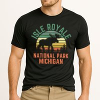 Isle Royale National Park Michigan Moose Hiking Nature Retro Cooling Performance Crew T-Shirt