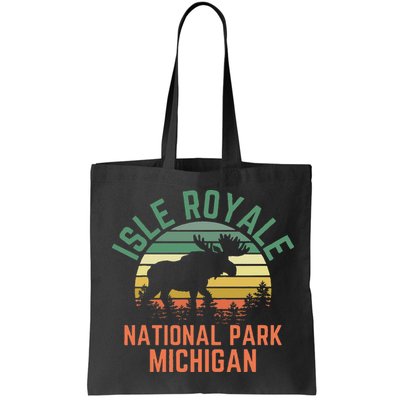 Isle Royale National Park Michigan Moose Hiking Nature Retro Bag