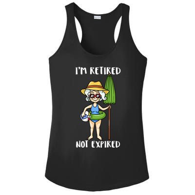 Im Retired Not Expired Retired Grandma Beach Vacation Gift Ladies PosiCharge Competitor Racerback Tank