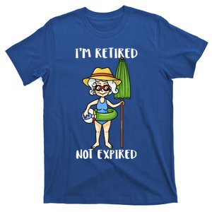 Im Retired Not Expired Retired Grandma Beach Vacation Gift T-Shirt