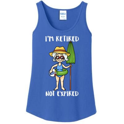 Im Retired Not Expired Retired Grandma Beach Vacation Gift Ladies Essential Tank