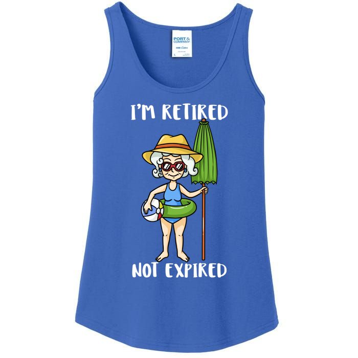 Im Retired Not Expired Retired Grandma Beach Vacation Gift Ladies Essential Tank