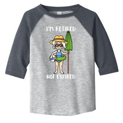 Im Retired Not Expired Retired Grandma Beach Vacation Gift Toddler Fine Jersey T-Shirt