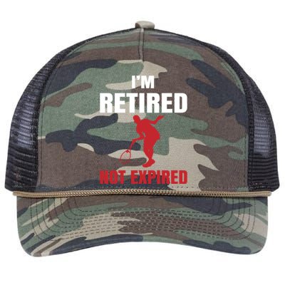 I'm Retired Not Expired Retro Rope Trucker Hat Cap