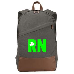 Irish Registered Nurse Saint Patricks Day Nurses Gift Cotton Canvas Backpack