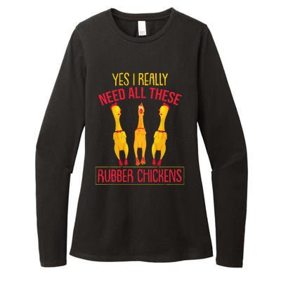 I Really Need All These Rubber Chickens Womens CVC Long Sleeve Shirt