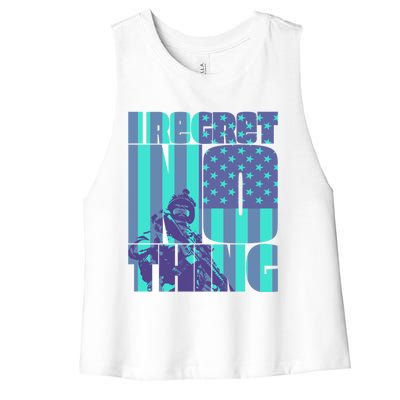 I Regret Nothing Great Gift Women's Racerback Cropped Tank