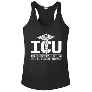 Icu Registered Nurse Intensive Care Unit Rn Staff Funny Gift Ladies PosiCharge Competitor Racerback Tank