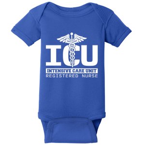 Icu Registered Nurse Intensive Care Unit Rn Staff Funny Gift Baby Bodysuit